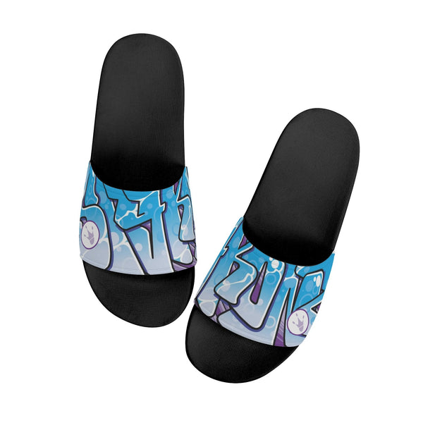 9TZ Slipkonz | Slides feat Ice Block | Hip - Hop Streetwear Slides - Stykonz Graffiti Streetwear